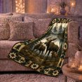 thumbnail image 6 of Moose Family By Lake Mountains Rustic Scene, Peaceful Mountain Lake Scene, Warm Flannel Blanket for Cabin and Lodge, Outdoor Lovers Friendship Gift, Festive Home Decor, 6 of 9