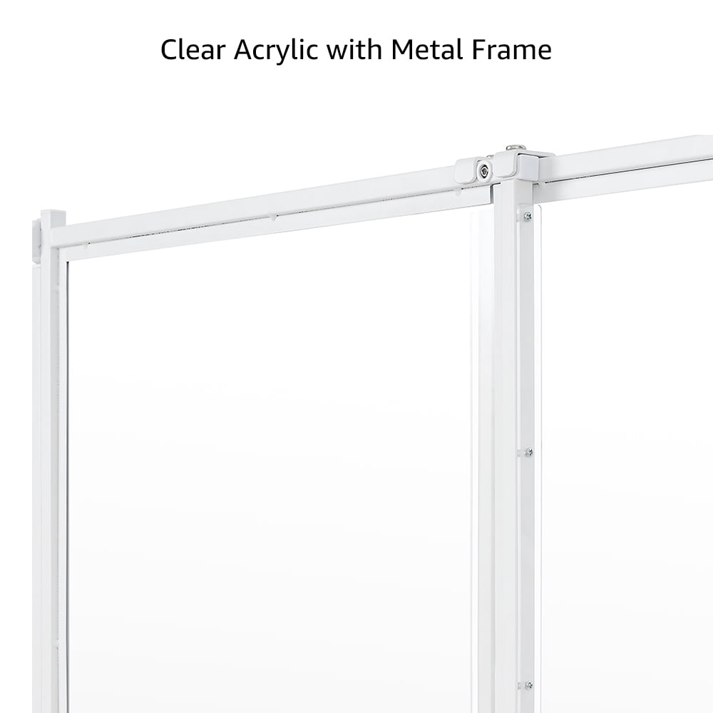 unipaws Clear Ferret Gate, Small Pet Barrier for Doorways Hallways Stairs Kitchen, Pressure Mounted Safety Pet Gate for Small Dogs Cats, Adjustable 22" to 39" Wide, 24" Tall Step Over, Indoor Use
