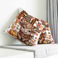 thumbnail image 3 of Thanksgiving Cattle Pillow Covers 18x18 Inch Decorative Throw Pillow Cover, Fall Pumpkin Maple Leaf Botanical Autumn Sofa Pillowcases Accent Cushion Case Home Decor Bedroom Living Room, 3 of 6