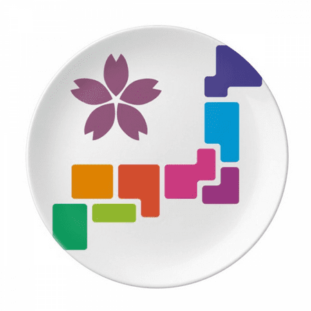 

Japanese Flower Symbolizes Sports Culture Plate Decorative Porcelain Salver Tableware Dinner Dish
