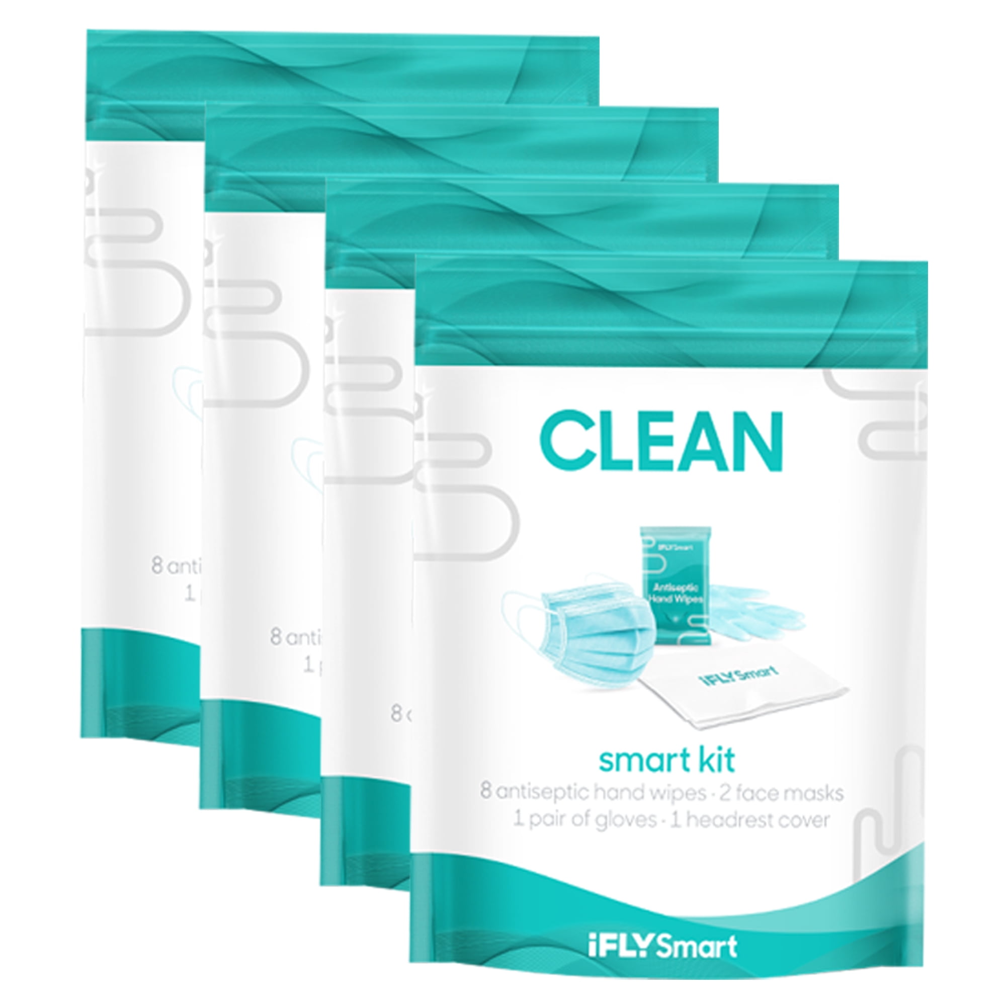 iFLY Smart Clean Kit, Travel Safely and Stay Healthy, 4-Pack