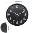 thumbnail image 2 of Unique Bargains 12 Inch Wall Clock, 3D Number Quartz Battery Operated Silent Non-Ticking Round Wall Clocks, Black, 2 of 6