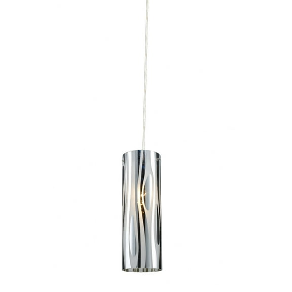 ELK Lighting Chromia 1 Light Pendant In Polished Chrome 12 X 4 Inch Shade