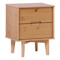 thumbnail image 1 of Table de Chevet en Bois à 2 Tiroirs - Pin Naturel, 1 of 6