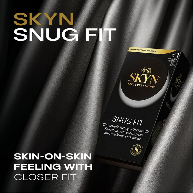 SKYN Snug Fit Lubricated Non-Latex Closer Fit Condoms, 12 Count, Natural  Color - Walmart.com
