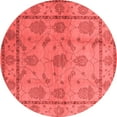 thumbnail image 1 of Ahgly Company Indoor Round Oriental Red Industrial Area Rugs, 5' Round, 1 of 4