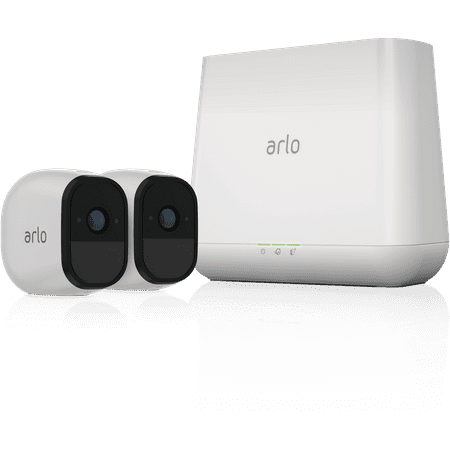 Arlo Pro Security Camera System with Siren - 2 Rechargeable Wire-Free HD Cameras with Audio, Indoor/Outdoor, Night Vision