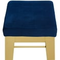 thumbnail image 2 of Modern Deco Contemporary Urban Bar Pub and Dining Kitchen Stainless Bar Side Stool Chair, Velvet Fabric Metal Steel, Gold Navy, 2 of 4
