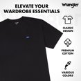 thumbnail image 3 of Wrangler Big and Tall T-Shirts for Men, 2 Pack Cotton Tee Chest Pocket - Blk/Hthr Grey 3X, 3 of 3