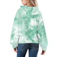 thumbnail image 4 of idosla Letter Long Tie Clothes Hoodies Pullover Short Dyed Tops Sweatshirts Girls Kids Sleeve Teen Sweatshirt Hoodie Girls (Light Green, 12-13 Years), 4 of 6