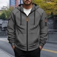 thumbnail image 2 of Timoontee Tactical Hoodies for Men Fall Warm Sweatshirts Casual Durable Workwear Athletic Zip Up Hooded Sweatshirts Spring Long Sleeve Hoodie Dark Gray XL, 2 of 4