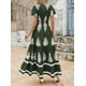 thumbnail image 2 of Vestido largo PRETTYGARDEN para mujer, verano 2025, cuello en V, estampado floral, 2 of 8
