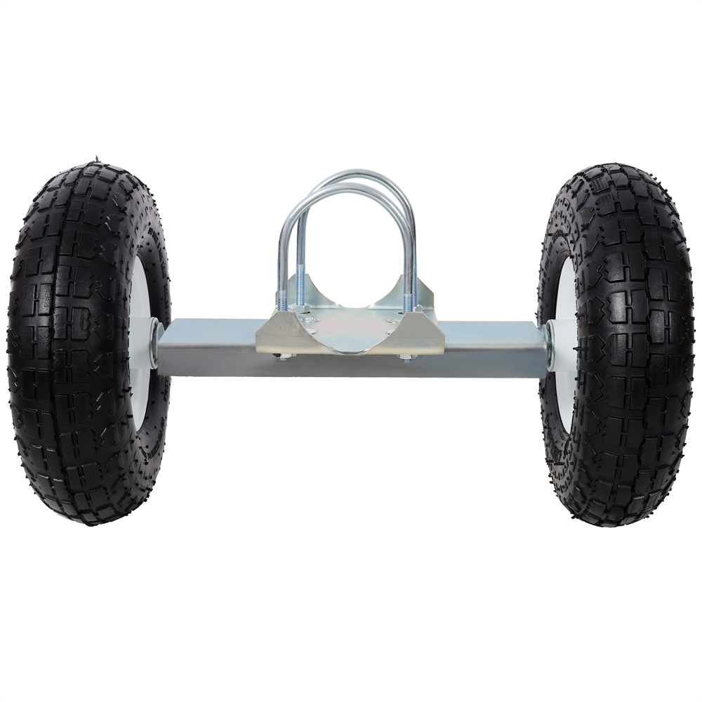 Dual Gate Wheel 10" Pneumatic Tires, Heavy Duty for Driveway Chain Link Fence, Gate Supporter Wheel Caster for Metal Tube Gates, Gate Helper Wheel for Swing Sliding Gate, 300lb