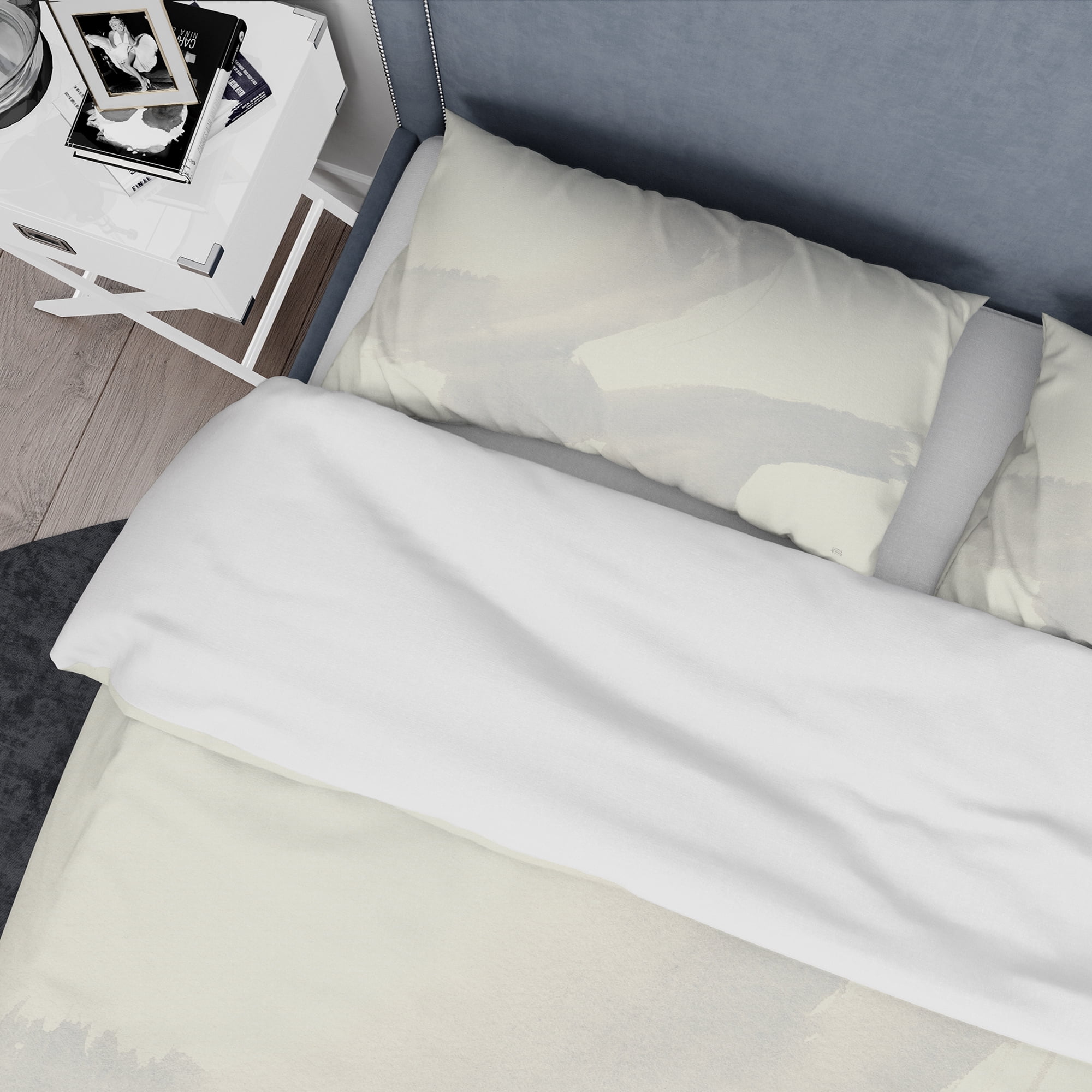 Designart 'minimal geometric Zen III' Geometric Duvet Cover Set