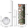 thumbnail image 5 of 20 OZ Slim Tumblers Paisley Design Coffee Travel Mug with Lid and Straw,Stainless Steel Vacuum Insulated Water Bottle Gifts for Women Mothers, 5 of 7