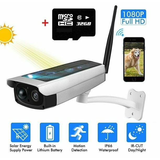 Solar Powered Security Camera, Wireless WiFi Outdoor
