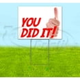 thumbnail image 1 of You Did It (18" x 24") Yard Sign, Includes Metal Step Stake, 1 of 6