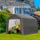 thumbnail image 2 of Garvee cobertizo de almacenamiento exterior de 8 x 12 pies, carpa resistente con ventanas ventiladas y puerta enrollable, ideal para herramientas y equipo de jardín, 2 of 7