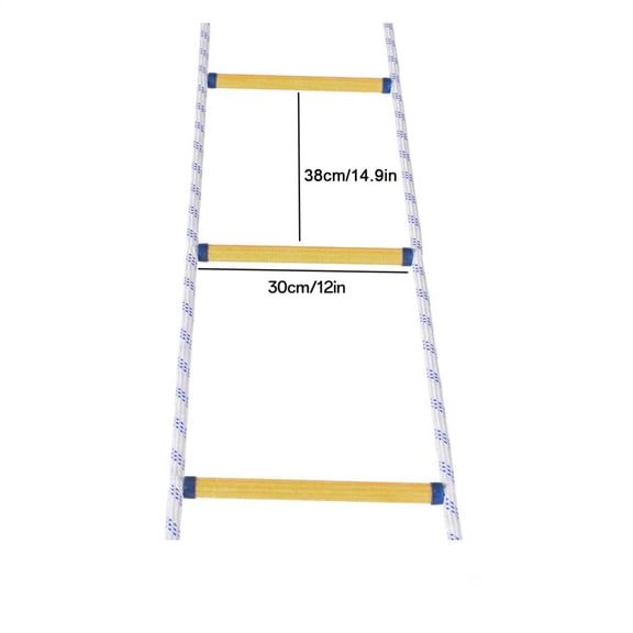Goxfaca 65ft Fire Escape Rope Ladder with 2 Hooks for Emergency Fire Climbing & Rescue