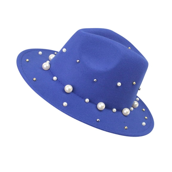 Baseball Cap Christmas Ladies Fashion Fedora Panama With Handmade Pearls Winter Hats For Women