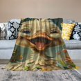 thumbnail image 2 of Creowell Funny Duck Throw Blanket Super Soft Warm Animal Ducks Birthday Valentines Decorative Blankets for Bedding Car Sofa Couch Home All Season 40x50in, 2 of 6