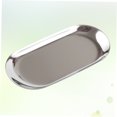 thumbnail image 3 of TABLZONE Oval De Acero Inoxidable Con Para Snacks Y Almacenaje En Plata, 3 of 8