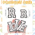thumbnail image 2 of Iron on Letter  4.4"/3.1" Alphabet R Patches for Repairing Clothing DIY (White, Pack of 5), 2 of 6