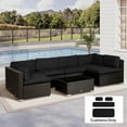 thumbnail image 2 of Outsunny Outdoor 14pc Patio Rattan Sofa Set Cushion Cover Replacement, 2 of 10