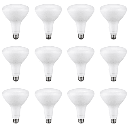 12 Pack BR40 LED Light Bulbs, 17W=100W, 1400lm, Dimmable, E26 Base, Indoor Flood Light for Cans, Recessed Kit, 5000K Daylight