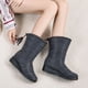 thumbnail image 4 of Botas de nieve de tela impermeable cálida con flecos de tubo alto de invierno para mujer Zapatos perezosos Wmkox8yii  ghj678, 4 of 5