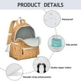 thumbnail image 4 of Yellow Puppy Dog Food Footprints Backpack for School,Cute School Bag,Schoolbag with Adjustable Shoulder Straps & Padded Back,13.4"x11"x4.7", 4 of 6