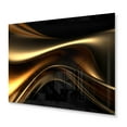 thumbnail image 2 of Designart "Surreal Tides in Gold and Black I" Fractals Metal Wall Art Prints, 2 of 5