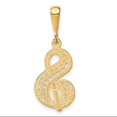 thumbnail image 3 of Diamond2Deal 14K Pendentif Initial Lettre Filigrane Script Or Jaune pour Femmes, 3 of 6