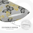 thumbnail image 5 of Fotbe Golden Glitter Butterflies Pillow Cases - Envelope Closure - Luxury, Extra Soft, Cooling Pillow Covers - Wrinkle, Fade, Stain Resistant-20"x30", 5 of 9