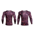thumbnail image 4 of Greeniant Camisa delgada deportiva de manga larga de estilo informal de diseño Simple para hombre, camisetas estampadas de poliéster con cuello Uniforme atlético trueno rojo L Greeniant OD028984-04, 4 of 6
