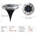 thumbnail image 2 of GRNSHTS Solar Ground Lights,8 LED Garden Lights Patio Disk Lights In-Ground Outdoor Landscape Lighting for Lawn Patio Pathway Yard Deck Walkway (2pcs White), 2 of 8