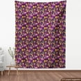 thumbnail image 4 of Ambesonne Blooming Floral Fabric by the Yard Upholstery, Grunge Retro Wave, 1 Yard, Yellow Green Magenta, 4 of 5