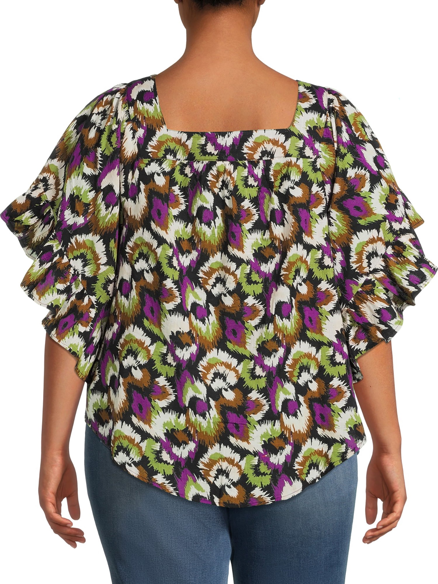 terra and sky peasant top