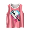 thumbnail image 2 of BLTIBY Girls Boys Tank Top Summer Sleeveless Funny T Shirt for Teen Infant Toddler Printed Round Neck Fashion Casual Blouse 2025 Pink 12-13 Years, 2 of 6