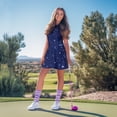 thumbnail image 3 of Uorisanigo Starry Sky Couples' Golf Outfits Men Zipper Shirt Breathable Dry Fit Golf Athletic Shirt and Womens Golf Dress with Shorts and Pockets Sleeveless Athletic Dresses, 3 of 8