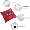 thumbnail image 4 of BANET Throw Pillow Covers, Red and Blue Pillowcases USA Flag Decorations for Home 12x12in, 4 of 5