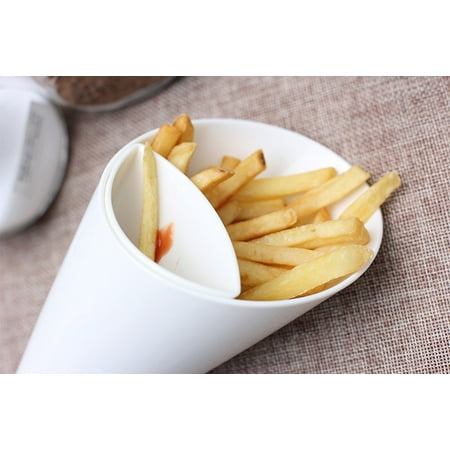 

Tepsmf Home Home Kitchen Potato Tool Tableware 2 in 1 French Fry Cone with Dipping Cup Storage Containers