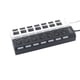 thumbnail image 1 of HUB USB HUB de 7 puertos Blanco y Negro 2 concentradores con luces de interruptor, 1 of 1