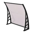 thumbnail image 2 of Spaco 40 x 40 Inch Outdoor Polycarbonate Front Door Window Awning Canopy-Black, Entry Door Outdoor Window Awning Exterior, Front Door Overhang Awning for Sun Shutter, UV, Rain, 2 of 4