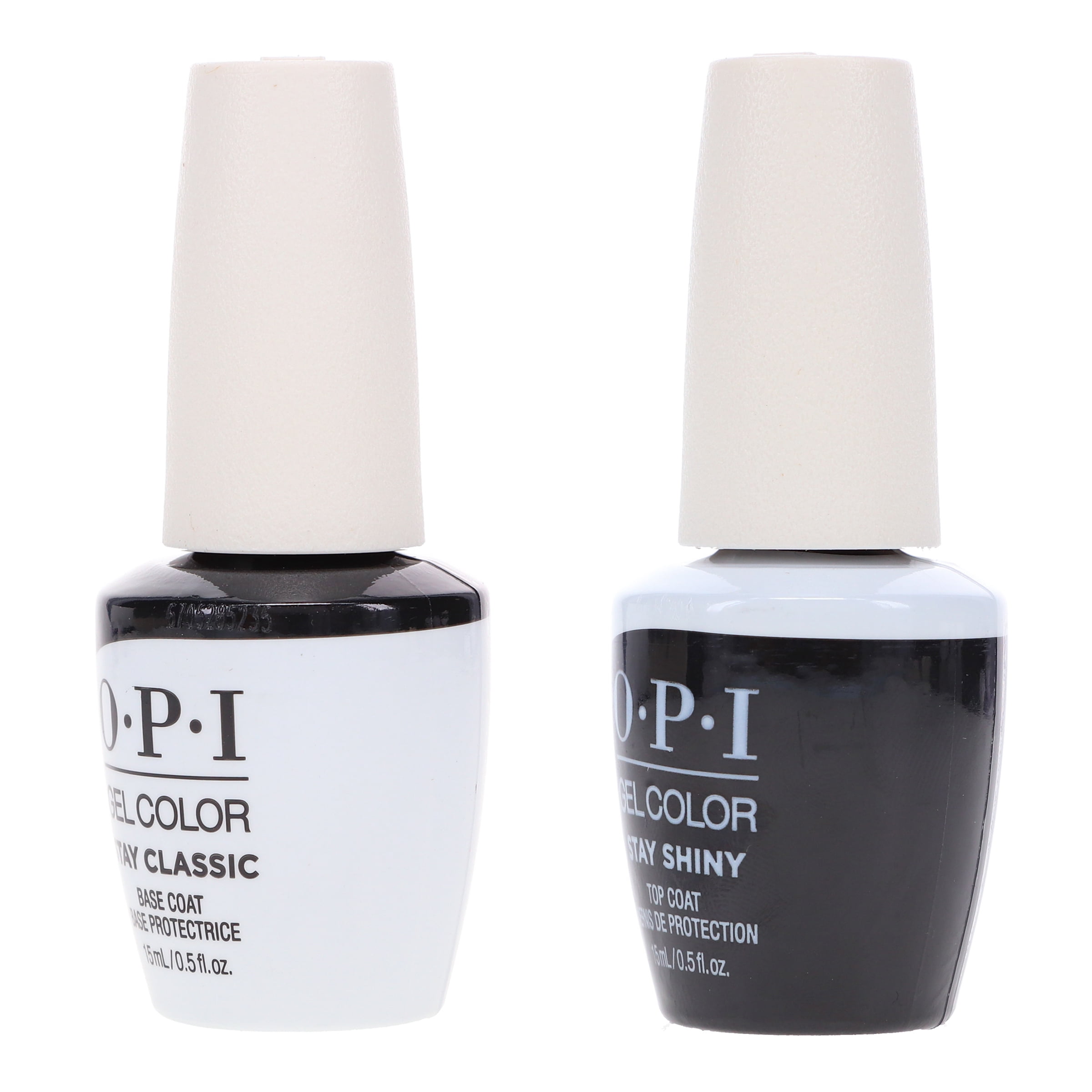 OPI GelColor Stay Shiny Top Coat 0.5 oz & GelColor Stay Classic Base Coat 0.5 oz Combo Pack