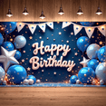 thumbnail image 5 of Decorative Design Happy Birthday Banner Star Elements Decorative Background for Birthday Party Kids Celebration Indoor Decoration, 5 of 8