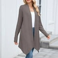 thumbnail image 5 of jtjvou Women's Fall Winter 2025 Long Sleeve Open Front Casual Lightweight Soft Knit Cardigan Sweater OuterwearBrown L, 5 of 7