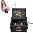 thumbnail image 2 of iZHH Happy Birthday Music Box, Wooden Hand Cranked Music Box, Ideal for Birthdays, A, 2 of 8
