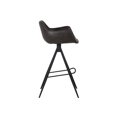 thumbnail image 4 of Home Square Owen 30" Modern Faux Leather Swivel Barstool in Town Gray - Set of 2, 4 of 5