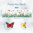 thumbnail image 2 of Window Static Cling Decal Sticker Double-Sided for Large Glass Car Windows 1 Sheet Flower and Butterfly 47.2"x11.8" Waterproof Removable Window Decal, 2 of 8